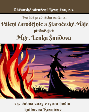 Pálení čarodějnic a máje - plakát